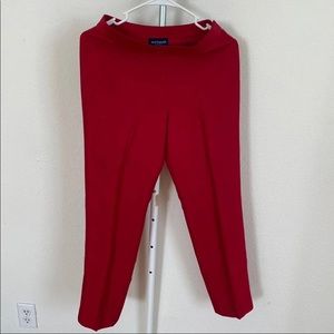 Ann Taylor red zipper straight pants